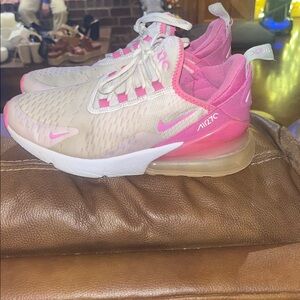 Nike Air Max 270 Pink and Cream Athletic Shoes